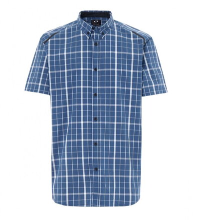 Košeľa LOCAL SS PLAID modrá M