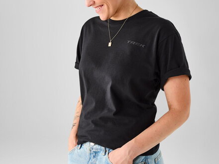 Trek T-Shirt mit einfarbigem Logo schwarz