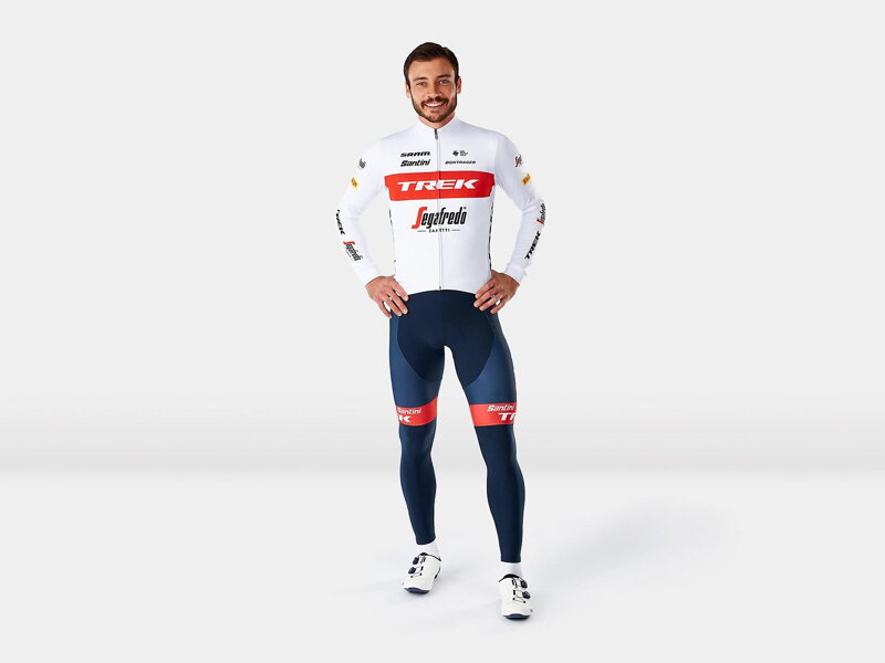 Bontrager Santini Trek Segafredo lange Hose mit Innenfutter blau