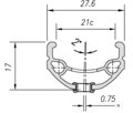 MACH1 Felge 670 V-Brake 700 36D schwarz