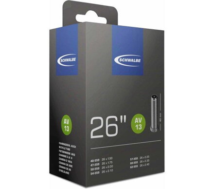 SCHWALBE Schlauch AV13 26x1,50/2,50 40mm (40/62 559) 190g Seele