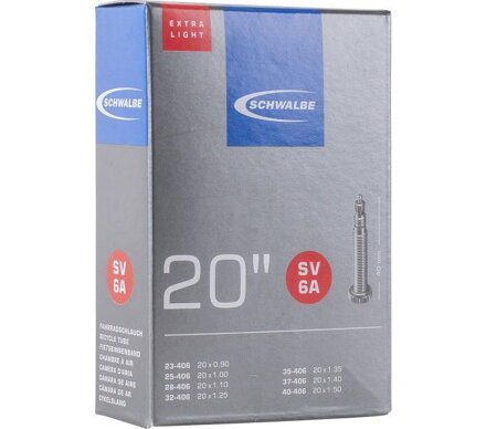 SCHWALBE Schlauch 20 FV6A EXTRA LIGHT 23/40-406 EK 40mm
