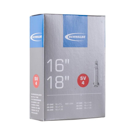 SCHWALBE Duša SV4 (28/37-340/355) 16/18x1.10–1.50 SV 40mm 85g