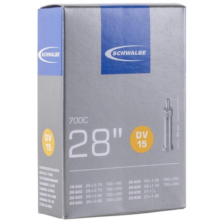 SCHWALBE Schlauch DV15 (18/28-622/630) 28x0.70–1.10 DV 40 mm 105 g