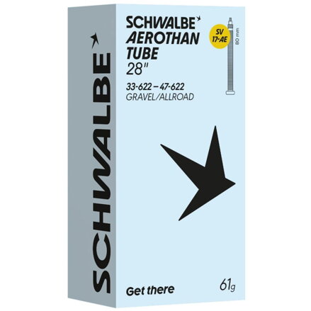 SCHWALBE Schlauch SV17-AE (33/47-622) 28x1.30–1.85 SV 80 mm Aerothan 61 g