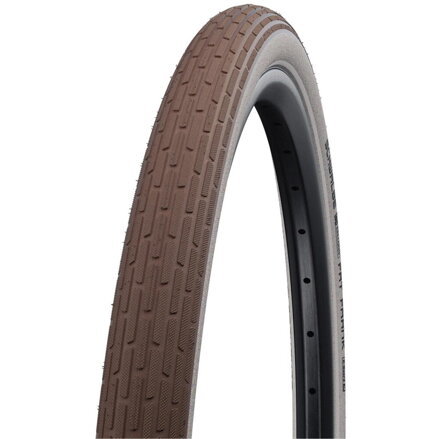 SCHWALBE Reifen FAT FRANK 28x2.00 (50-622) 50EPI 890 g TwinSkin K-Guard SBC braun/weiße Seitenwand Reflex