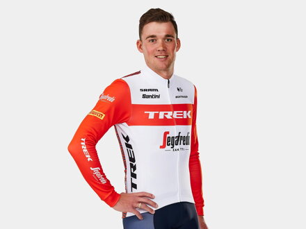 Bontrager Santini Trek-Segafredo Team Replica Langarmtrikot Weiß Rot
