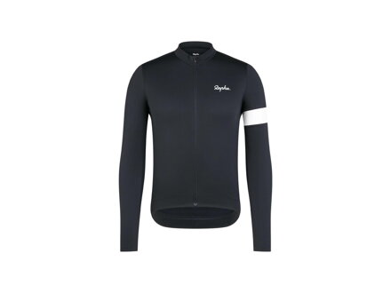Langärmliges Rapha Core Radtrikot schwarz