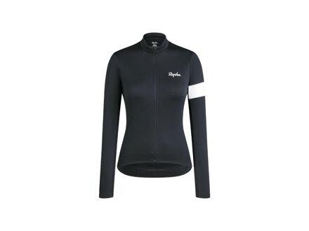Langärmeliges Rapha Core Thermo-Radtrikot für Damen in Schwarz
