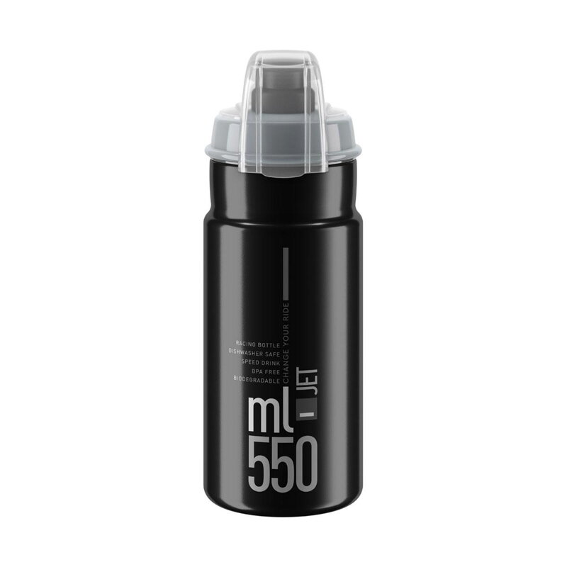 ELITE Trinkflasche JET PLUS 550 schwarz/grau ELITE Trinkflasche JET PLUS 550 schwarz/grau
