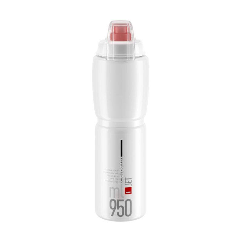 ELITE Trinkflasche JET PLUS 950 transparent, rotes Logo ELITE Trinkflasche JET PLUS 950 transparent, rotes Logo