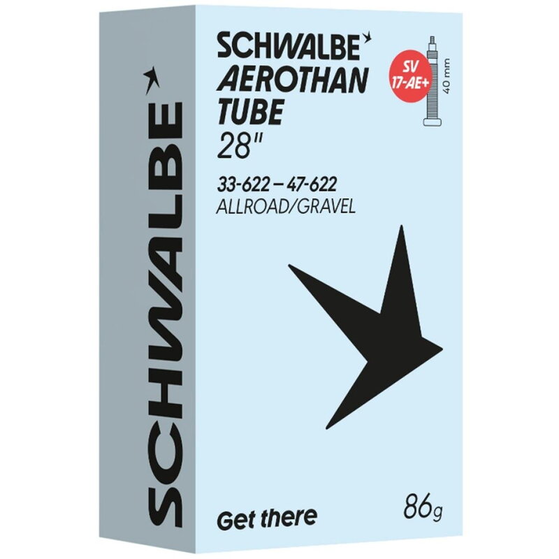 SCHWALBE Duša SV17-AE+ (33/47-622) 28x1.30–1.85 SV 40mm Aerothan 86g