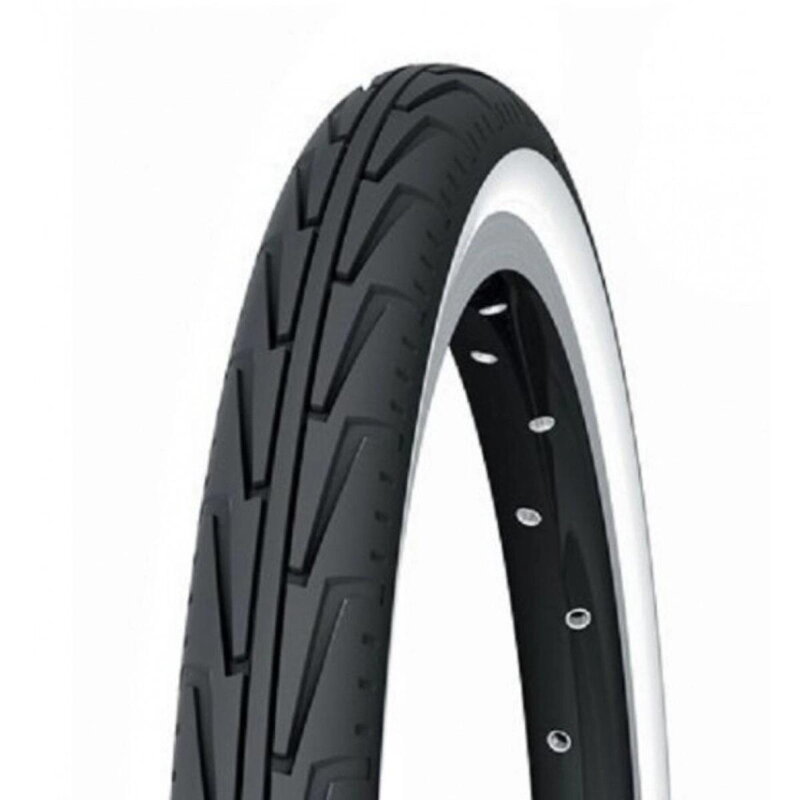 MICHELIN Plášť CITY J 24x1 3/8 (37-541) 3x22TPI 630g biely bok