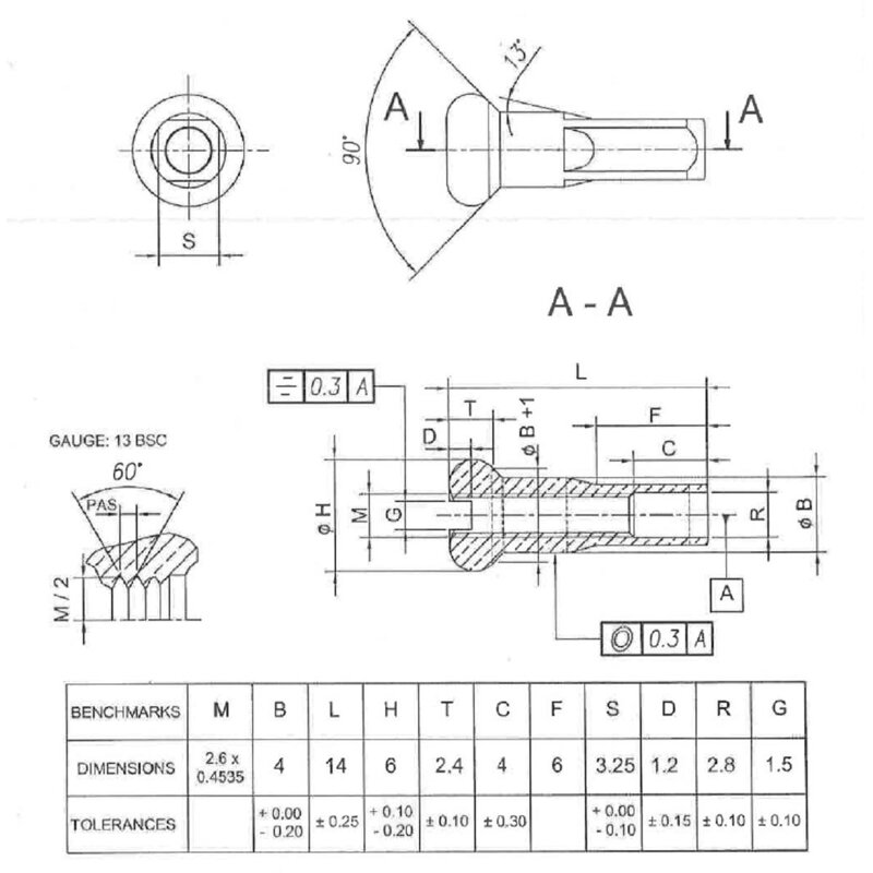 MACH1 Nippel 13G Durchmesser 5,0 Silber 100 Stk
