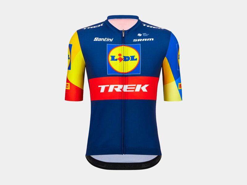 Lidl-Trek Team Santini Bontrager Trikot Replica blau Lidl-Trek Team Santini Bontrager Trikot Replica blau
